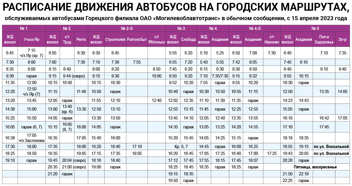 Расписание движения автобусов владивосток